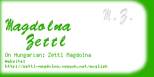 magdolna zettl business card